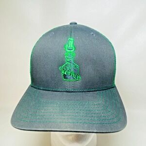 Richardson 112 Black and Green Snapback Hat‎ with Green Bottle Baseball Golf Sun